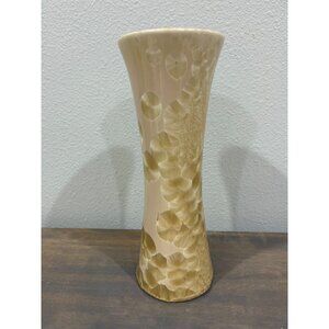Vintage Bat Trang Vietnamese Pottery Vase Crystalline Glaze Pottery 10"